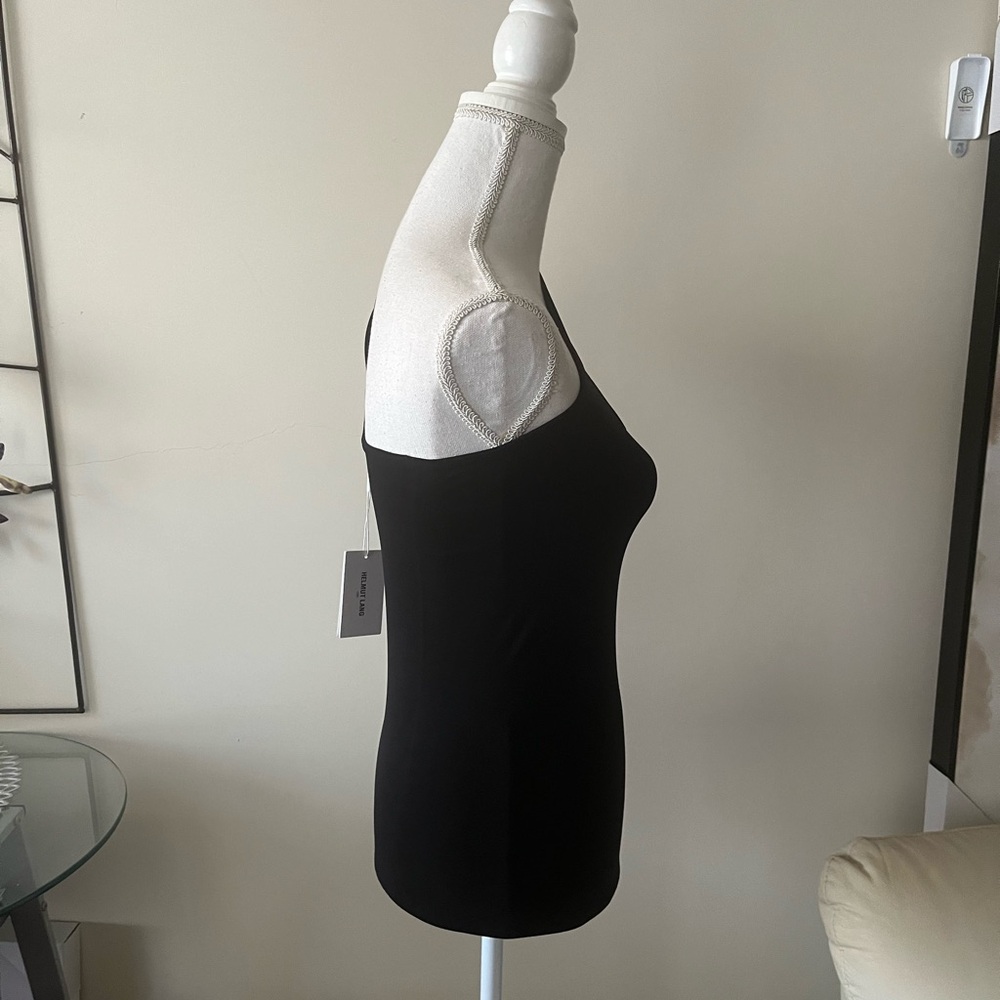 Helmut Lang Black Seamless Jersey Cutout Tank Top Size Medium/Large NWT - Picture 12 of 15